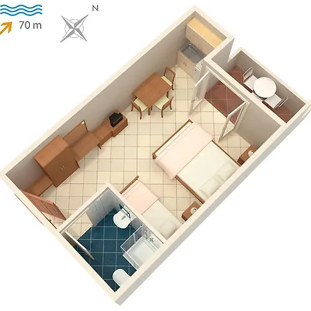 Studio 3248g Appartement Vinjerac